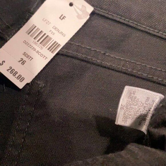 LF CARMAR Womens Sz 26 Black Patch Jeans Black - Picture 7 of 7